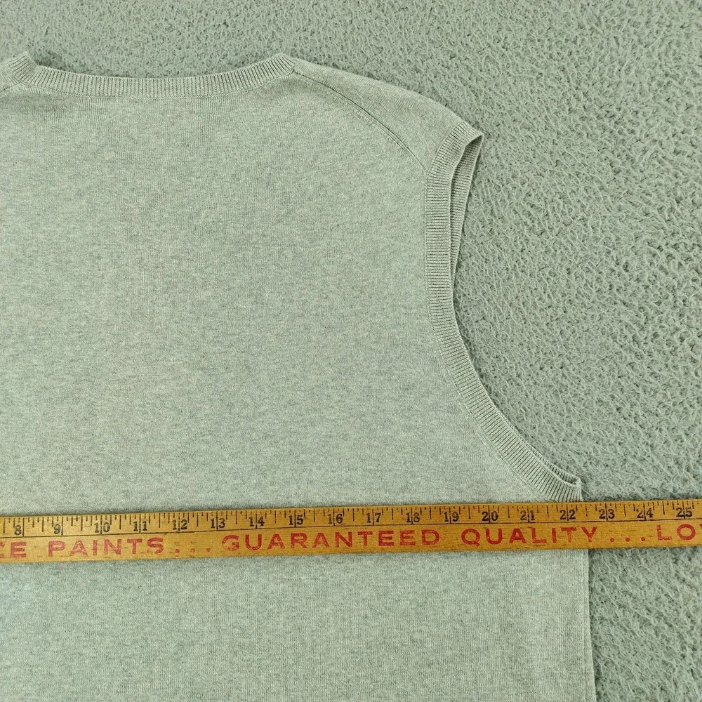 Polo Ralph Lauren Sweater Vest Mens XL Gray 100% Pima Cotton V Neck Pullover